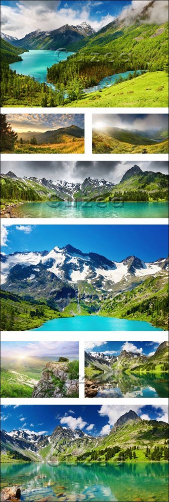Горы и горное озеро/ Wondeful nature and mointains - Stock photo