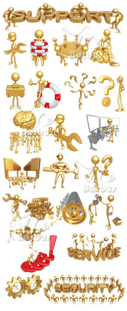 3D gold men - Support / 3D золотые человечки - Тех поддрержка