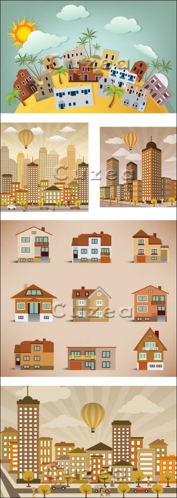 Векторный город/ City carton in vector