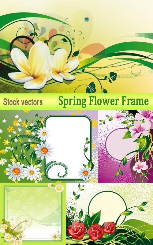 Весенние цветочные рамки