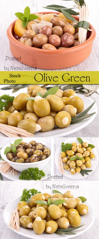 Зеленые оливки / Green olives - Stock photo