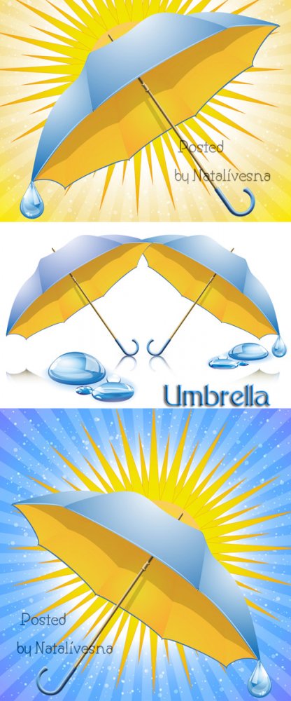 Векторные зонтики / Umbrella in Vector