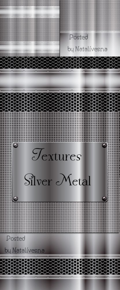Текстуры - Серебряный метал в Векторе / Textures Silver metal in Vector