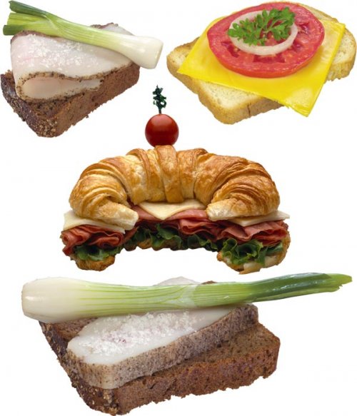 Фотосток: Бутерброды с салом и сыром