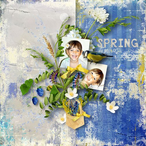 Скрап-наборы  Blue Spring & Un peu d'amour 