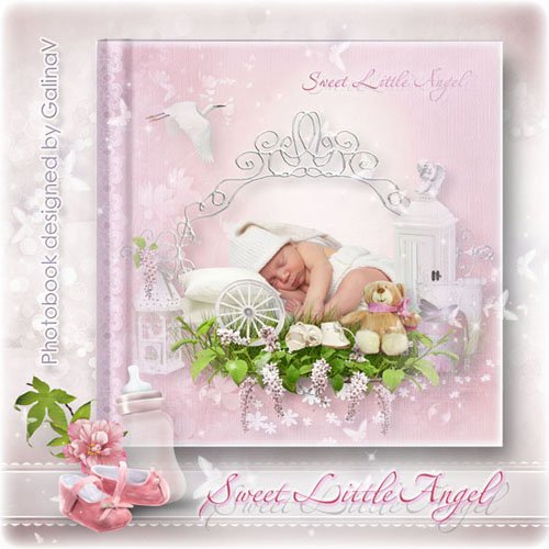 Фотоальбом для новорожденной девочки "Милый ангелочек"