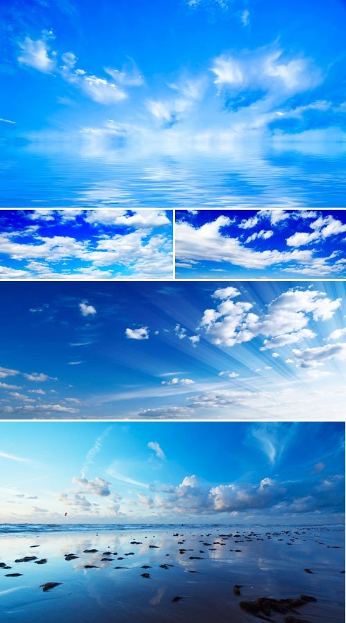Небо над морем (набор летних фонов)