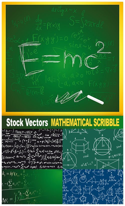 Формулы по математике и физике в векторе | Stock Vectors - Mathematical scribble