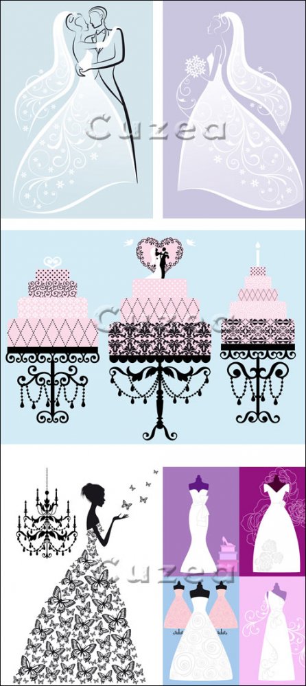 День свадьбы, часть 11 / Wedding day, 11 - vector stock