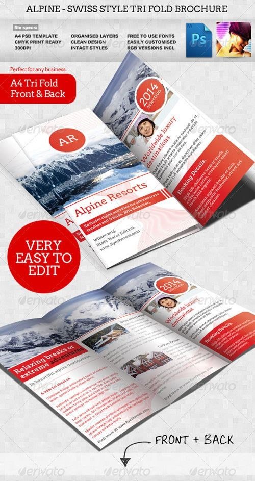 Alpine Swiss Trifold Brochure Template