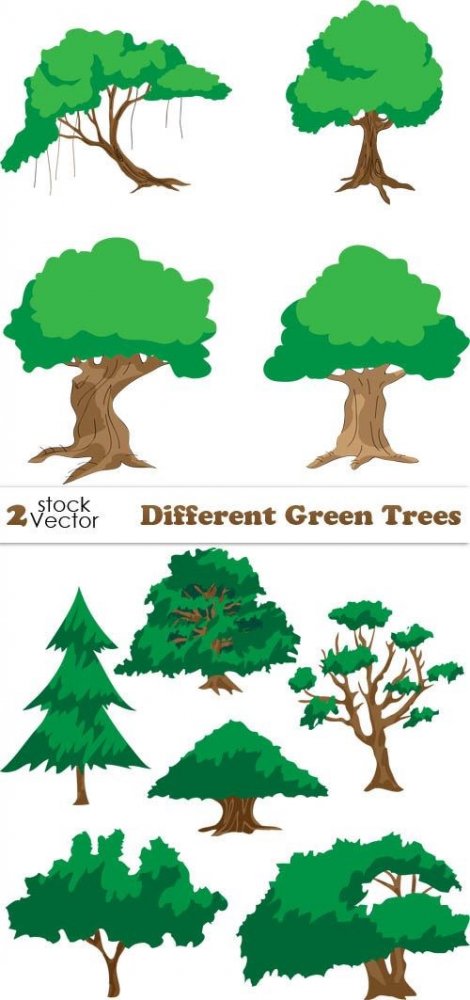 Vectors – Different Green Trees