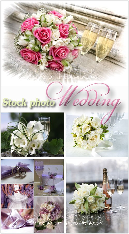 Свадебные коллажы / Wedding collages, wedding - Raster clipart