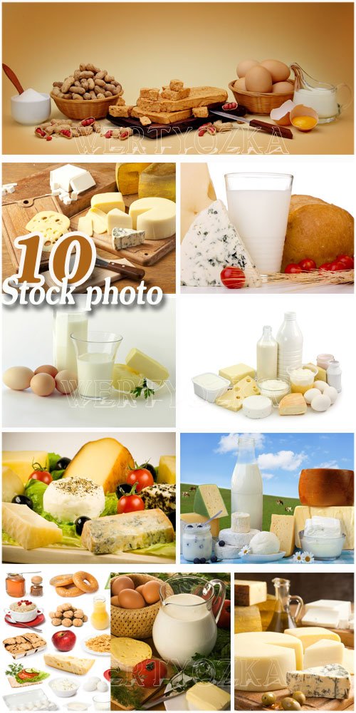Различные продукты питания / Products, milk, cheese, bread, eggs