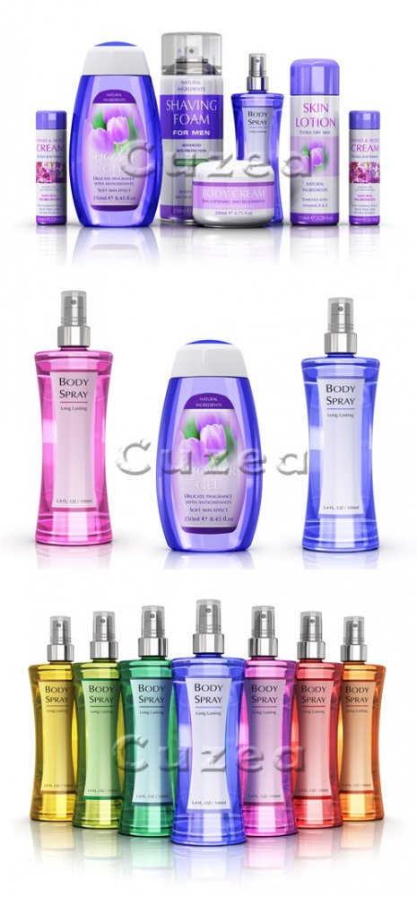 Набор парфюмерии / Set of perfumes - stock photo