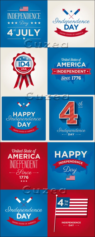 День Независимости США, часть 7 / Independent day of USA, 7 - vector stock