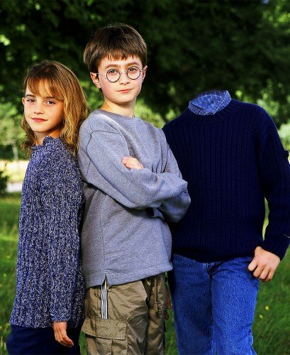 Детский фотошаблон-Гарри Поттер среди моих друзей