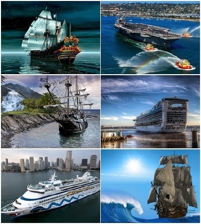 Сборник обоев с кораблями и парусниками