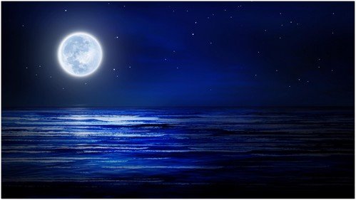 Футаж высокого качества - Море ночью