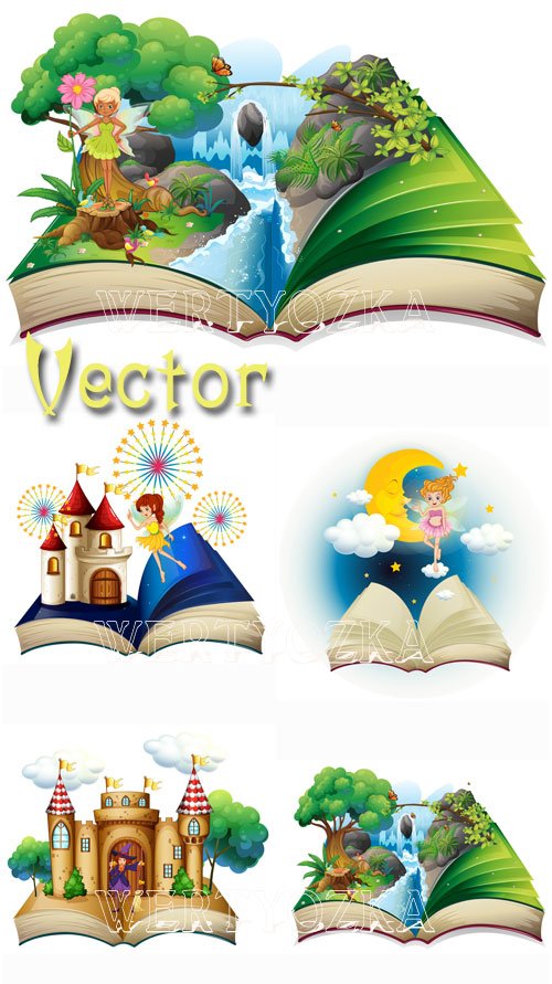 Сказка и сказочные персонажи / Fairy tales - vector clipart