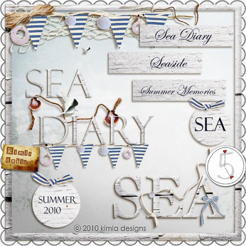 Scrap kit Sea diary