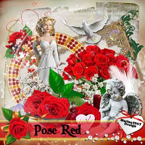 Романтический скрап-набор - Rose Red