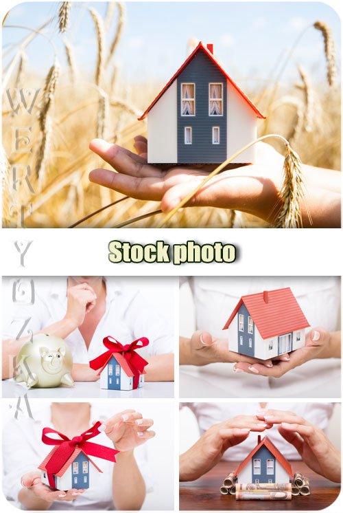 Покупка дома / Buying a home - raster clipart