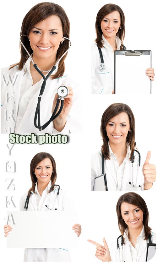 Женщина врач / Female doctor - Raster clipart