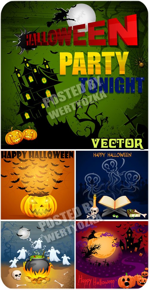 Хэллоуин, осенний праздник / Halloween, autumn holiday - vector