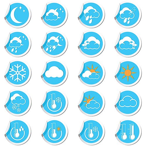 VECTOR CLIPART - Прогноз погоды / Weather Forecast - Icons set 1