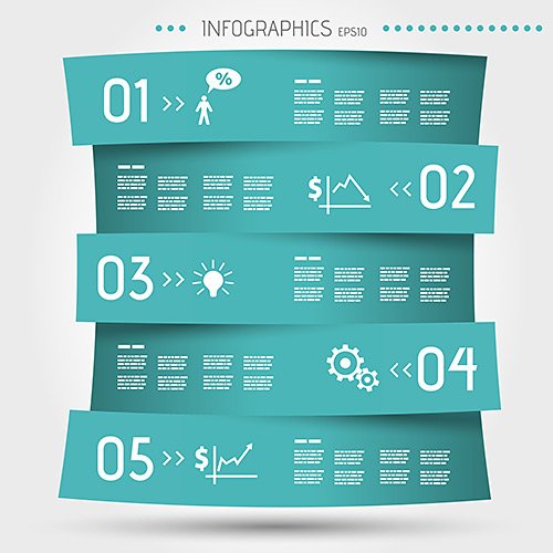 VECTOR CLIPART - Современный дизайн шаблона / Modern Design template - Infographics Set 2