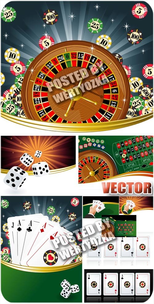 Казино, карты, азартные игры / Casino, cards, gambling - stock vector