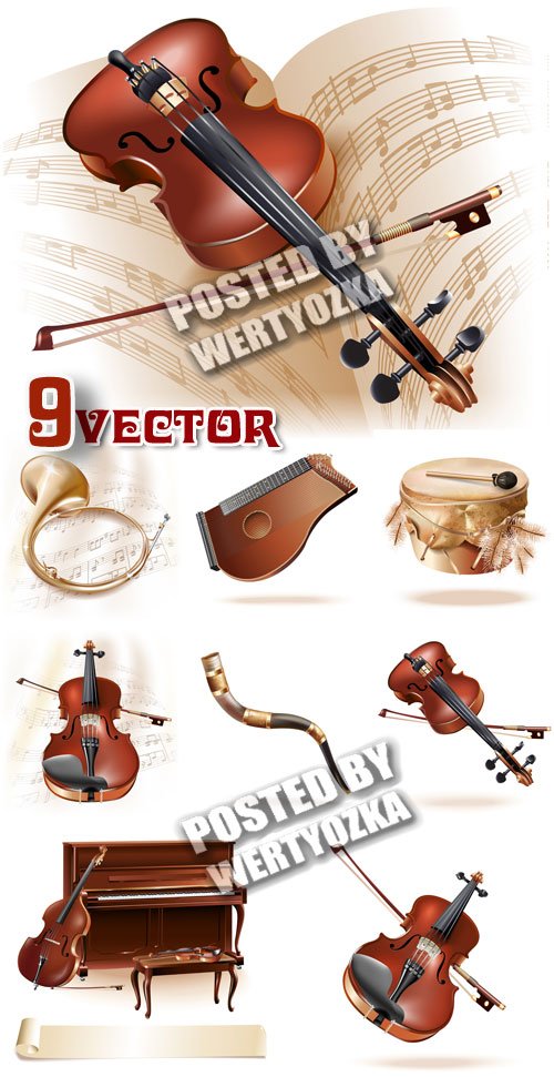 Музыкальные инструменты / Musical instruments - vector stock