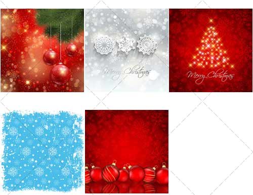 Красивые фоны на Рождество и Новый Год | Beautiful backgrounds for Christmas and New Year, Вектор
