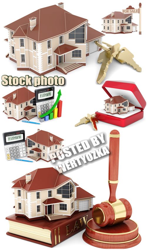 Дом, покупка и продажа / House for sale - stock photos