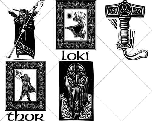 Герои и Боги викингов, язычество | Heroes and Gods Vikings, paganism, Вектор