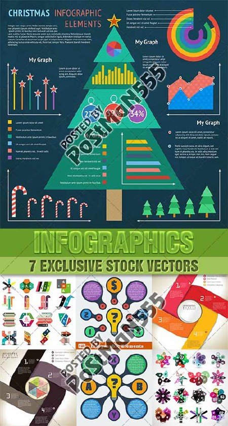 Дизайн шаблонов для бинеса, инфографика | Design templates for enterprises, infographics 5, Вектор