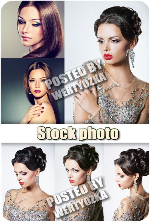 Девушки с красивыми прическами / Girl with beautiful hair styles - stock photos