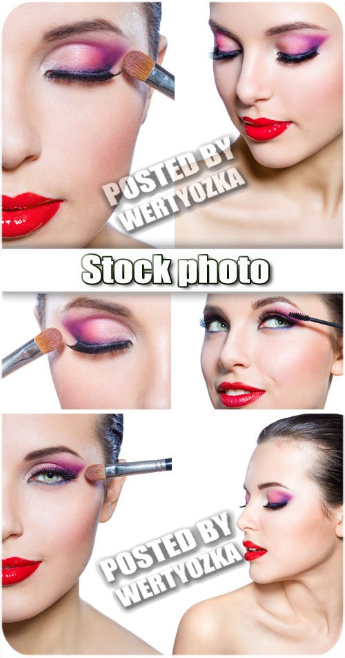 Красивый макияж, стильная девушка / Beautiful makeup , stylish girl - stock photos