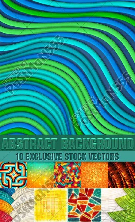 Цветные в абстрактном стиле фоны | Colored in abstract style backgrounds 3, Вектор