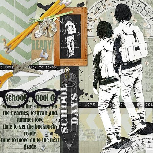 Скрап-набор Happy school Daze