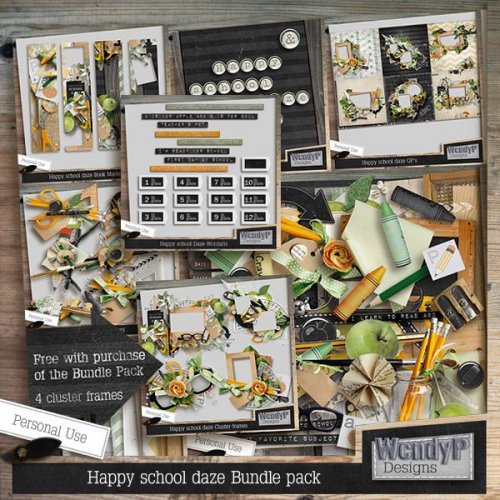 Скрап-набор Happy school Daze