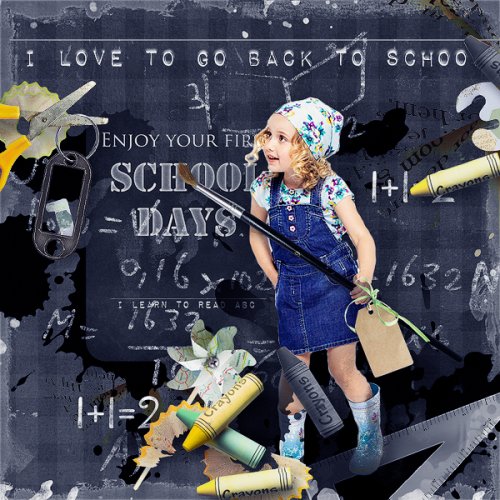Скрап-набор Happy school Daze