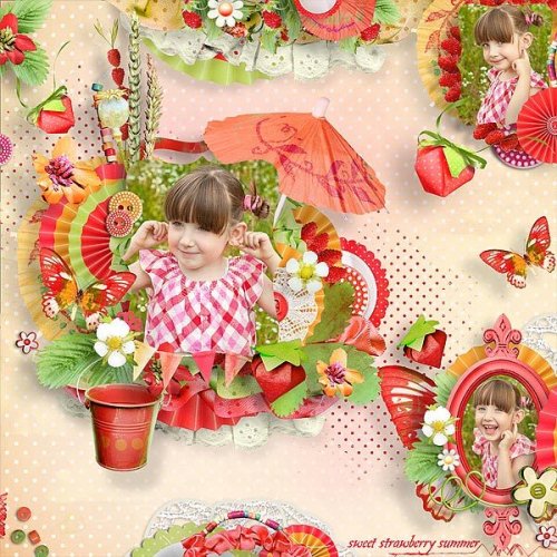 Скрап-набор Sweet Strawberry Summer