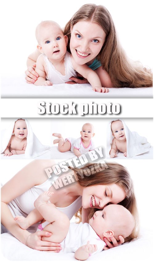 Молодая мама с ребенком / Young mother with a child - stock photos