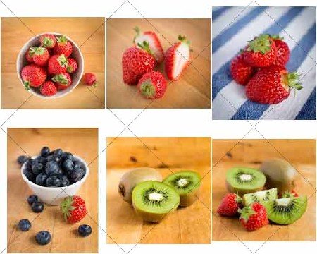 Свежие киви и клубника | Fresh kiwi and strawberry, Стоковый клипарт