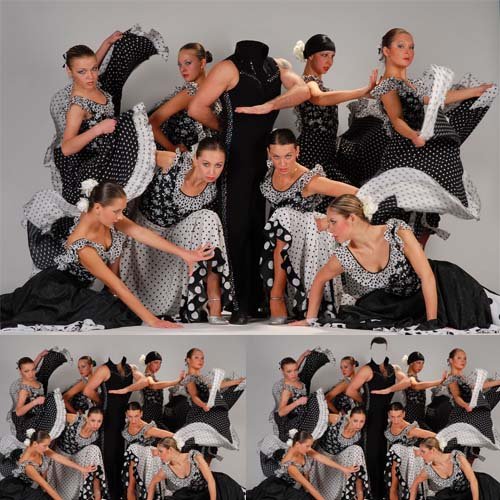  Шаблон мужской - Настоящий танцор с женской группой 