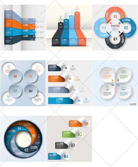 Дизайн шаблонов для бинеса, инфографика | Design templates for enterprises, infographics 6, вектор
