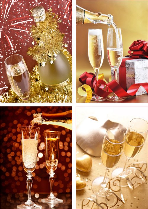 Фотосток - Шампанское на новый год 