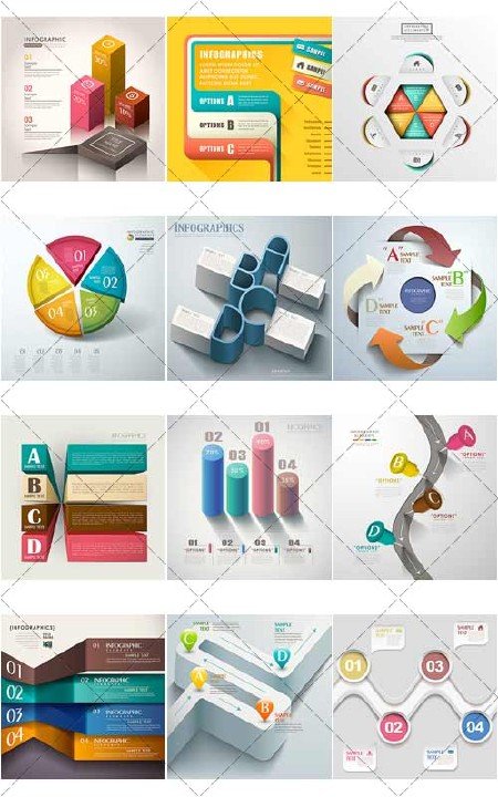 Дизайн шаблонов для бинеса, инфографика | Design templates for enterprises, infographics 7, вектор