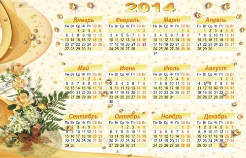 Календарь на 2014 год – Когда цветут сады